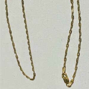 14k Gold D-Link 18” Chain - Stamped 14k